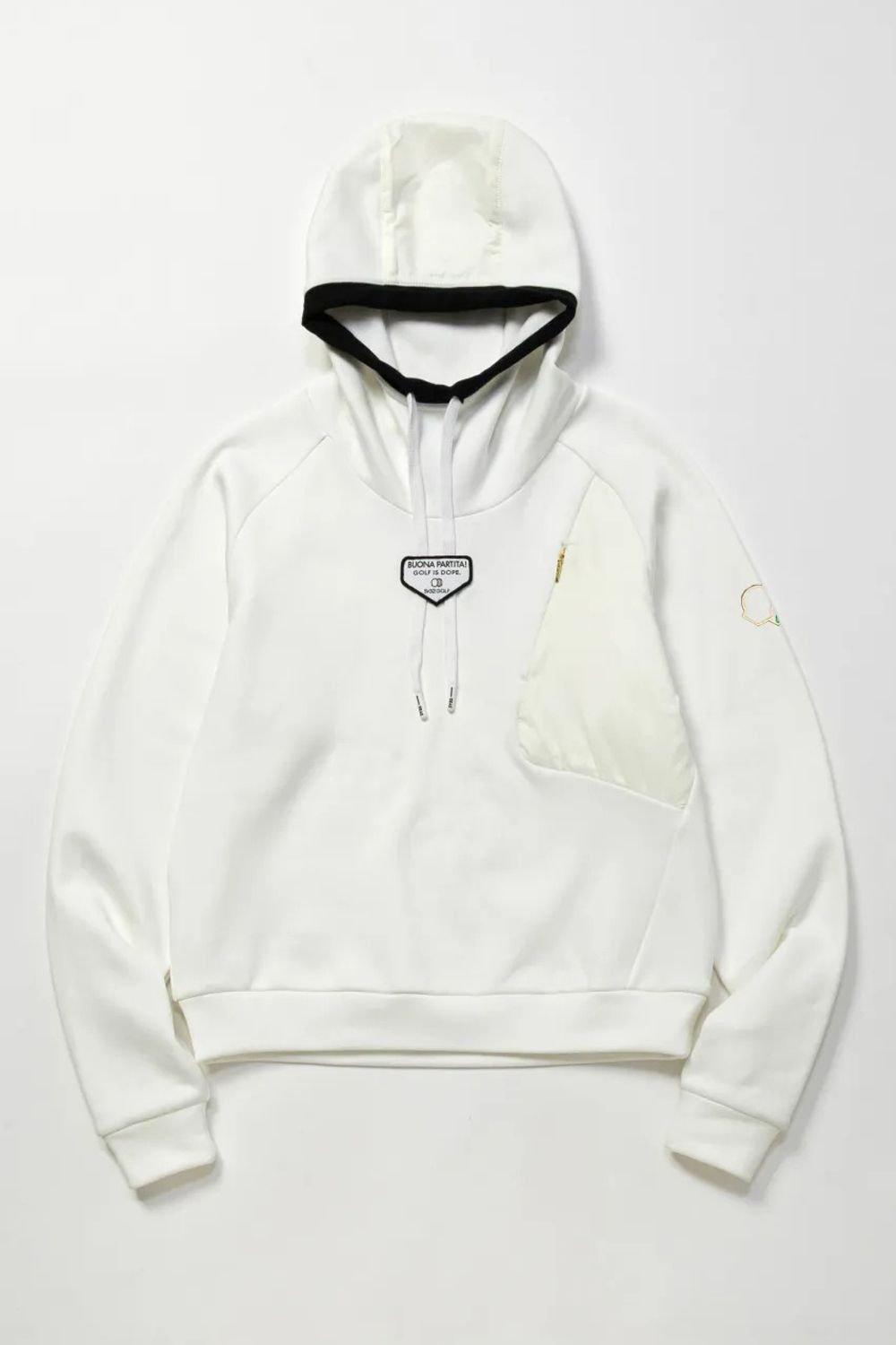 【26AW】【レディース】 KARUISHI HOODIE MOCK SHIRTS / 高機能フリース モックネック スウェットパーカー (ホワイト)*