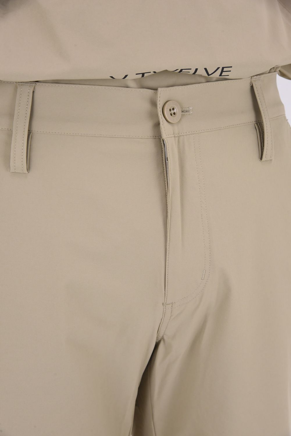 【26SS】 OZ SHORTS / ストレッチナイロン バックロゴライン ショートパンツ (ベージュ)
