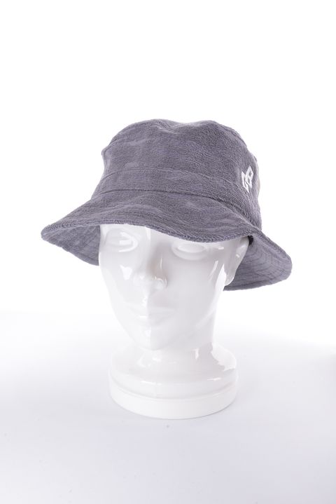 【26SS】 CR MS PILE CAMO JQ BG LOGO HAT / パイル生地 背面メッシュ バケットハット (グレー)