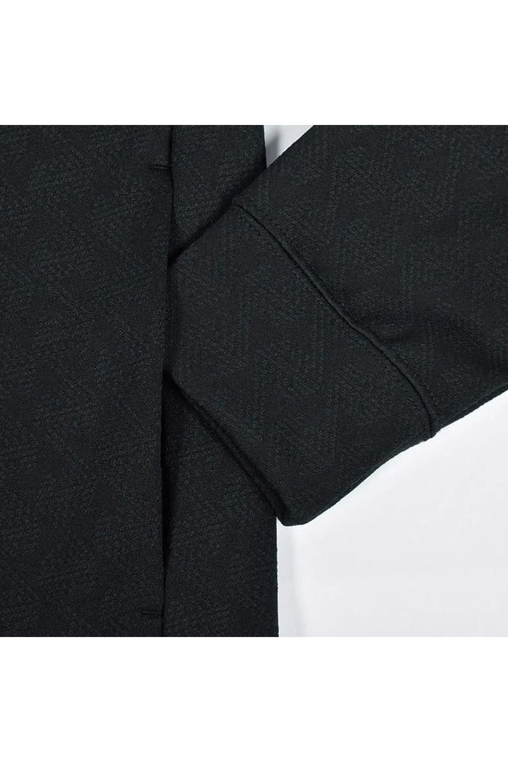 【26AW】 【レディース】 JACQUARD STAND COLLAR JACKET / ジャガード スタンド カラージャケット (ブラック)*