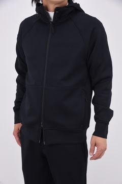 【25AW】MEN'S 3D LOGO PARKA / 3Dロゴ ストレッチジャージパーカー (ブラック)