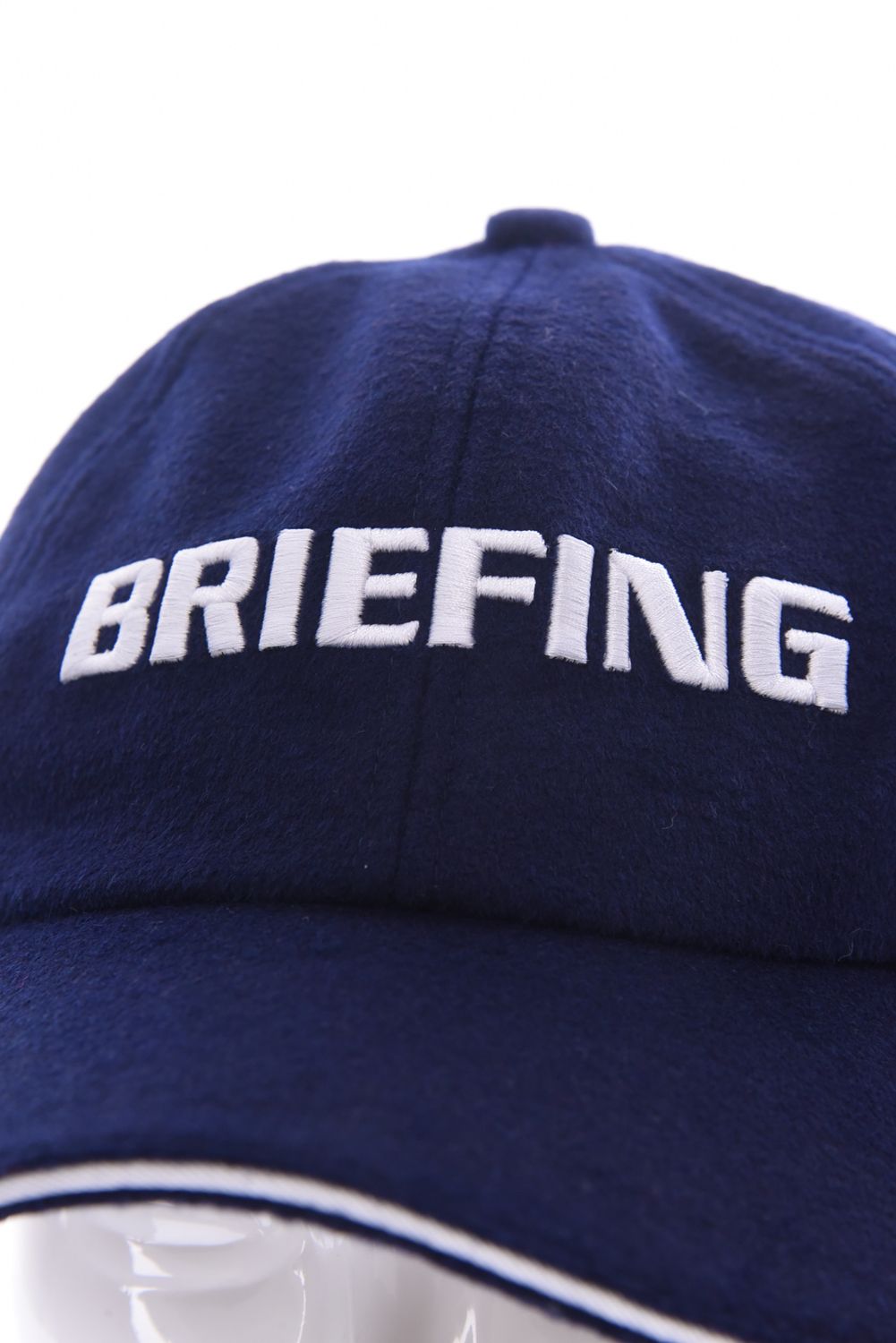 MEN'S WOOL WARM CAP / ウール混 ブランドロゴ ウォームキャップ (ネイビー)