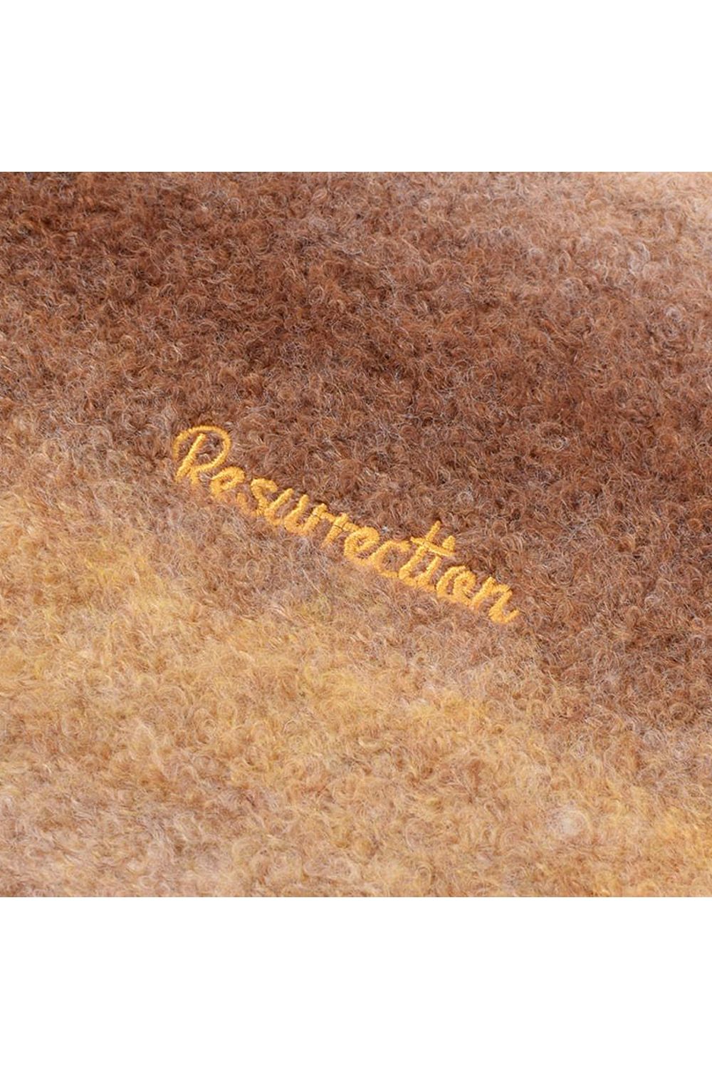 MENS GRADATION BOUCLE KNIT / ブランドロゴ グラデーション クルーネック ブークレニット (ブラウン)*