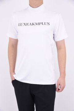 BASIC LOGO MOCK NECK T-SHIRTS / フロントロゴ モックネック Tシャツ (ホワイト)
