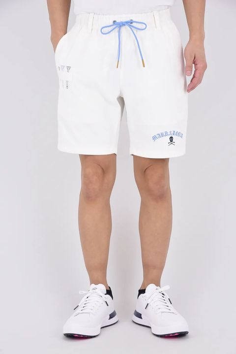【26SS】 SOVEREIGN UTILITY TWILL SHORTS / ポリエステルツイル ブラックレターフォントロゴ ショートパンツ (ホワイト)