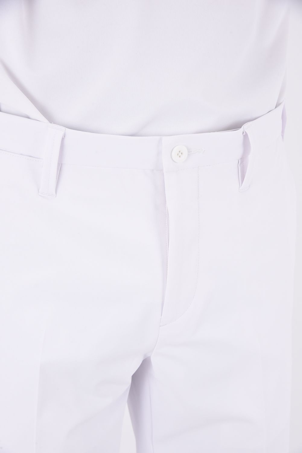 MENS SUMMER BASIC PANTS / ベーシック フルレングス ストレッチ サマー パンツ (ホワイト)