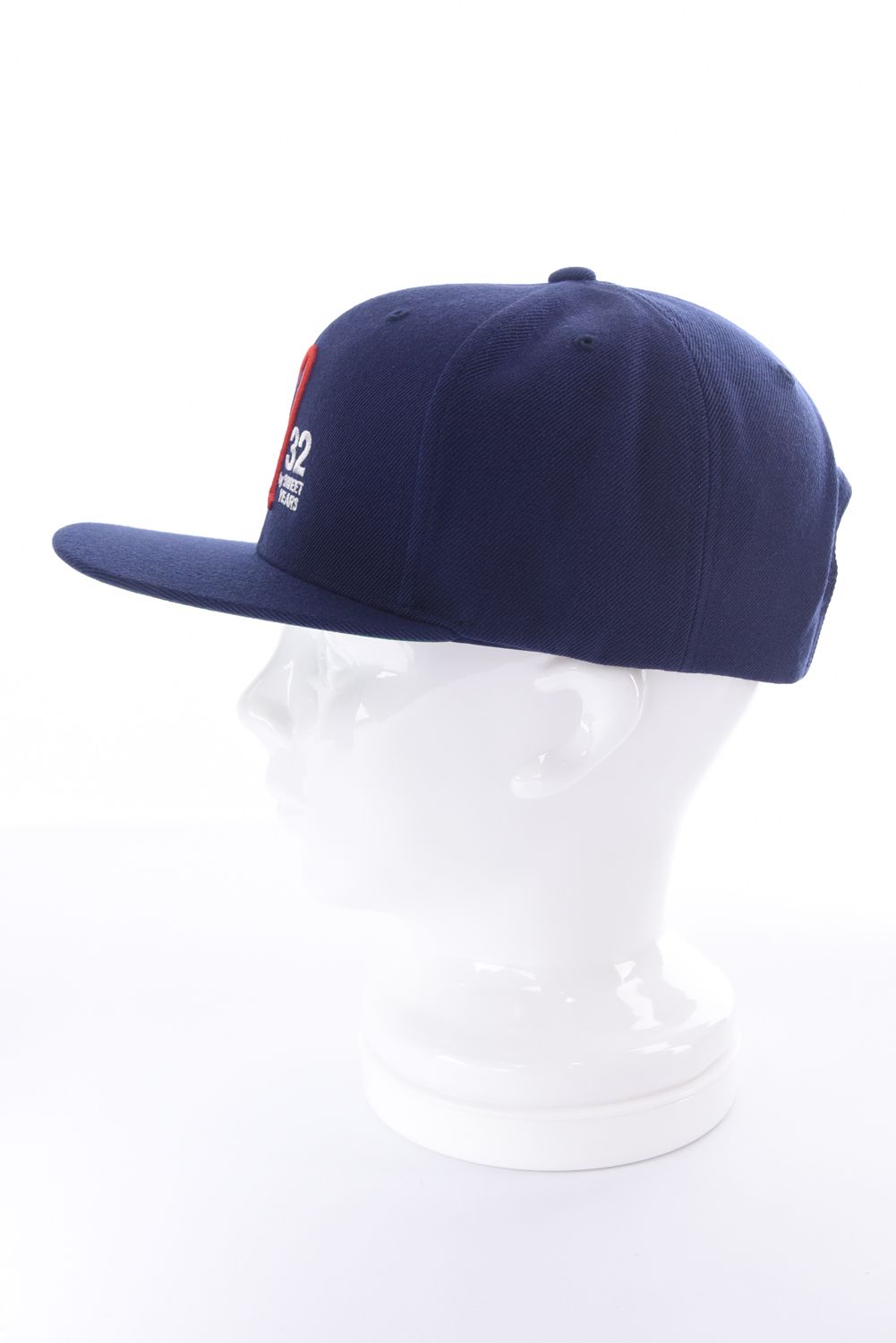 【26SS】 HEART MIX LOGO SNAPBACK CAP / ブランドロゴ刺繍 スナップバック フラットキャップ (ネイビー)