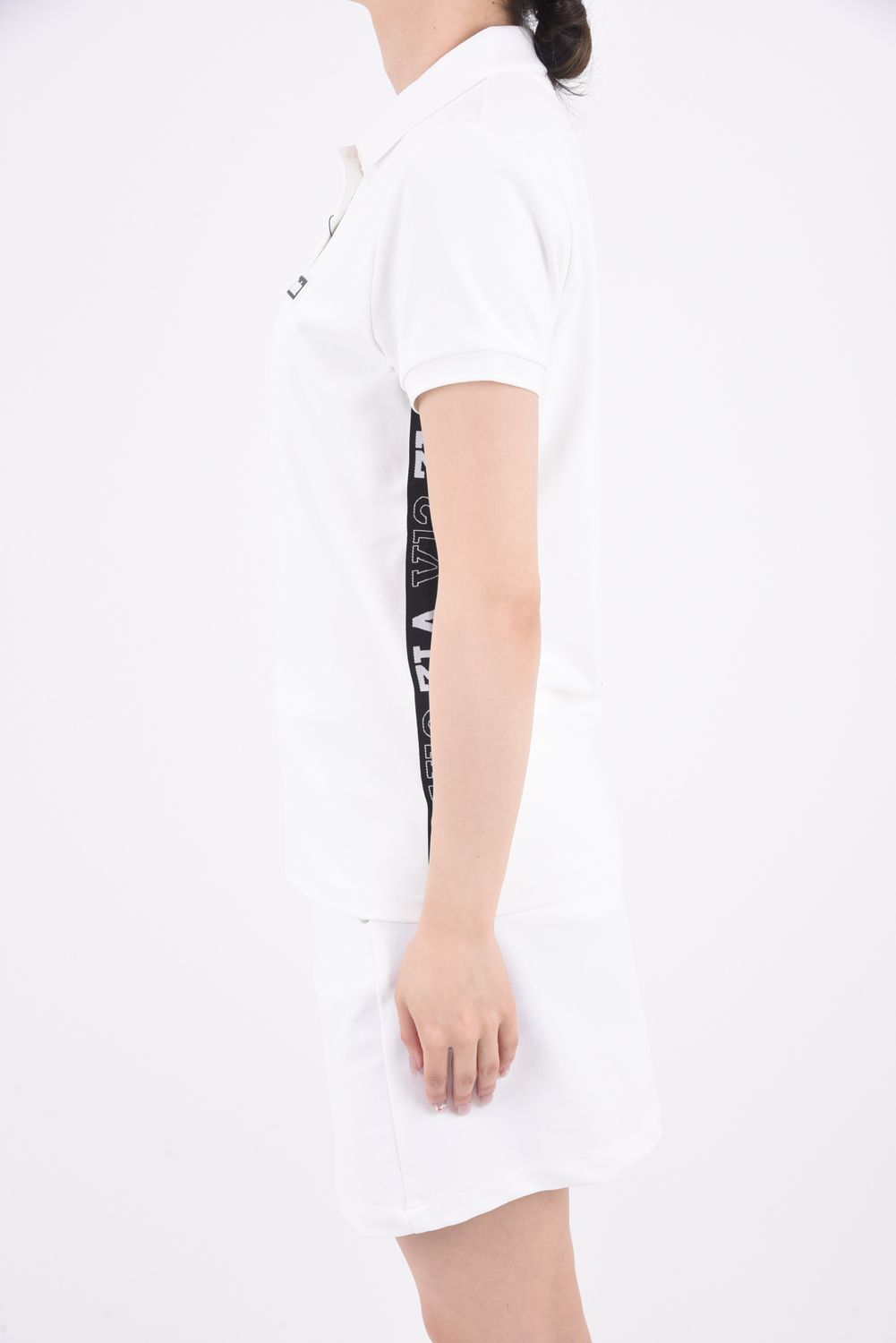【レディース】 BACK O/L POLO / アウトラインロゴ ポロシャツ (ホワイト)