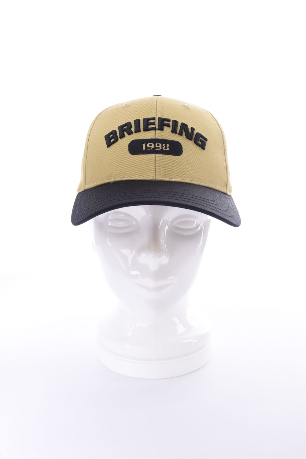 【26SS】 MEN’S COLLEGE LOGO CAP / カレッジ風ロゴ バイカラー キャップ (ベージュ)