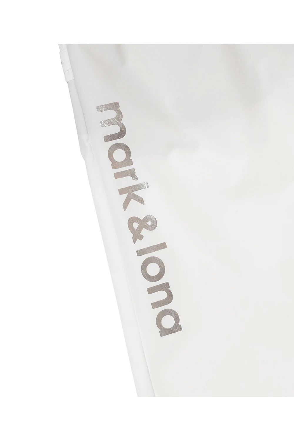 【26SS】【レディース】 ELMT SLIM LINE TAPERED PANTS / ブランドロゴ 箔プリント テーパードシルエット ロングパンツ (ホワイト)