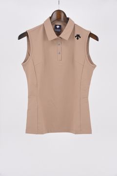 【レディース】ベア スムース スリーブレス シャツ (ブラウン)