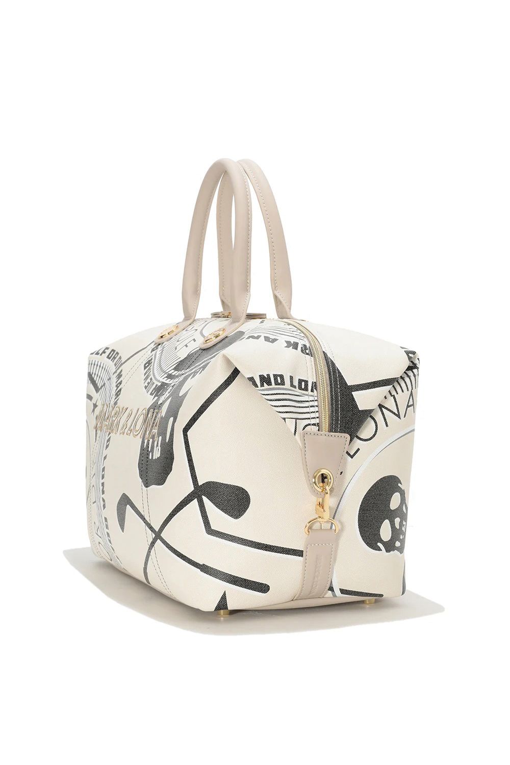 【2026SS 木村拓哉さん着用 VOL.3】 ATLAS CONVERTIBLE BOSTON BAG / アイアンスカル シンセティックレザー 2WAYボストンバッグ (ベージュ) (2月18日入荷予定)