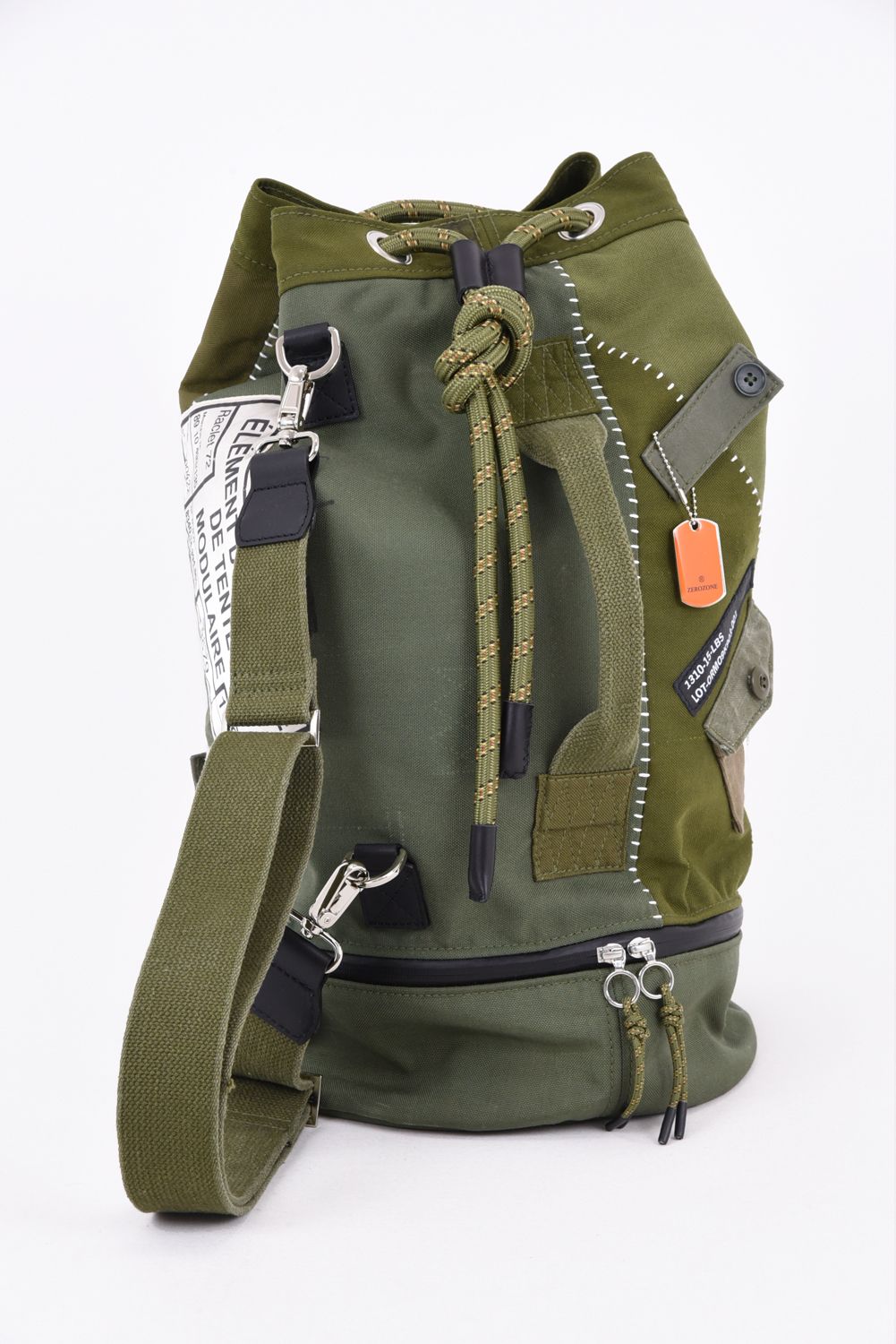 【2026 MILITARY SERIES】  ZZ26-DBB02 / コーデュラナイロン・コットン トートバッグ (カーキ)