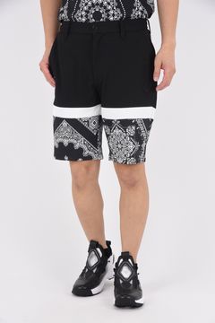 【期間限定ポイント10倍】LX BAN SHORTS / バンダナ柄 ショートパンツ (ブラック)
