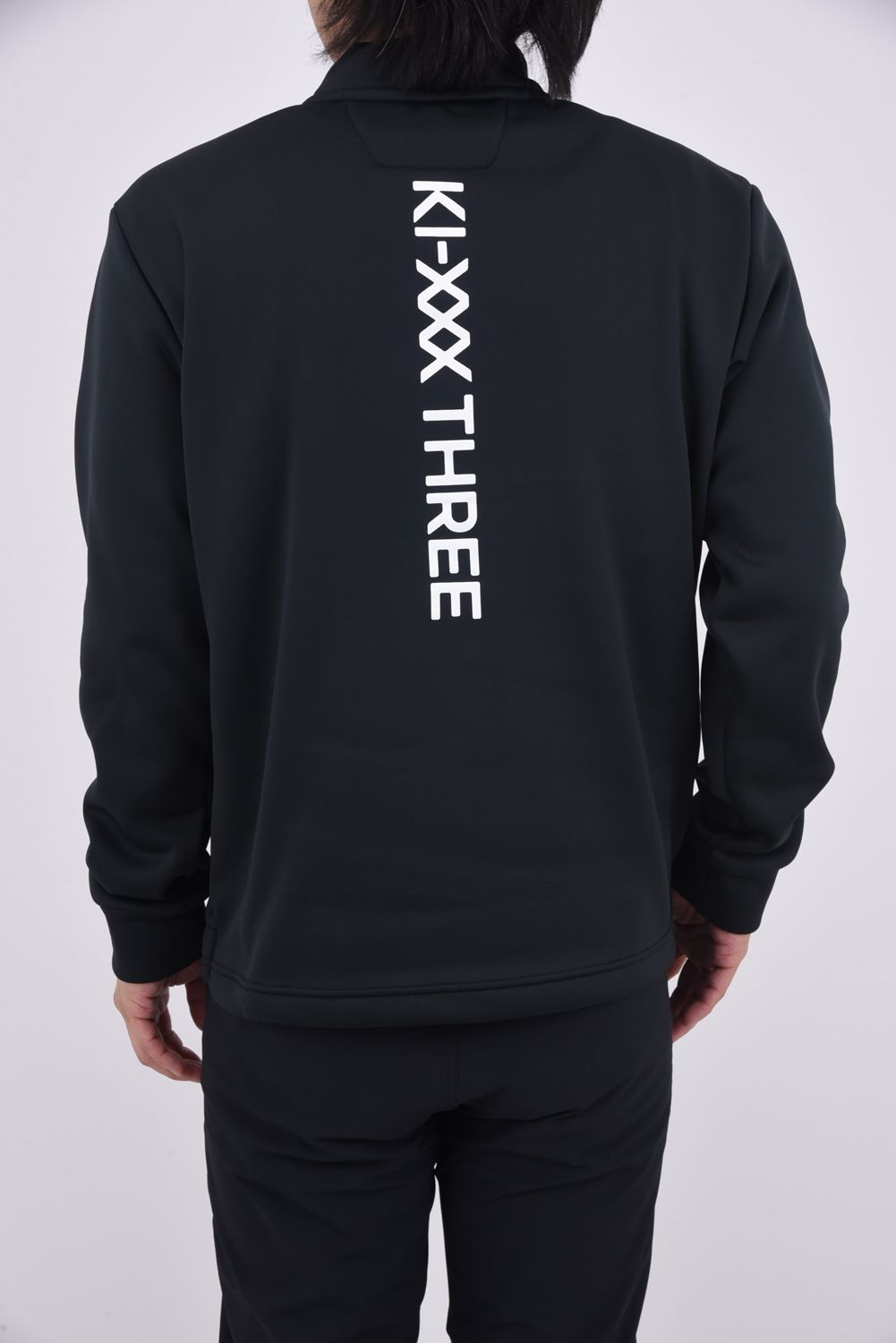 【25AW】 BACK LINE LOGO LONG SLEEVE HIGH NECK / バック ライン ロゴ 長袖 ハイネック (ブラック)