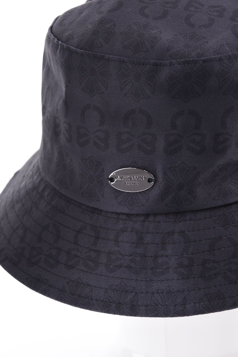 【26AW】 FRACTUR MONOGRAM BUCKET HAT / ブラックレターフォントロゴ エレメントスカル総柄 バケットハット (ブラック)