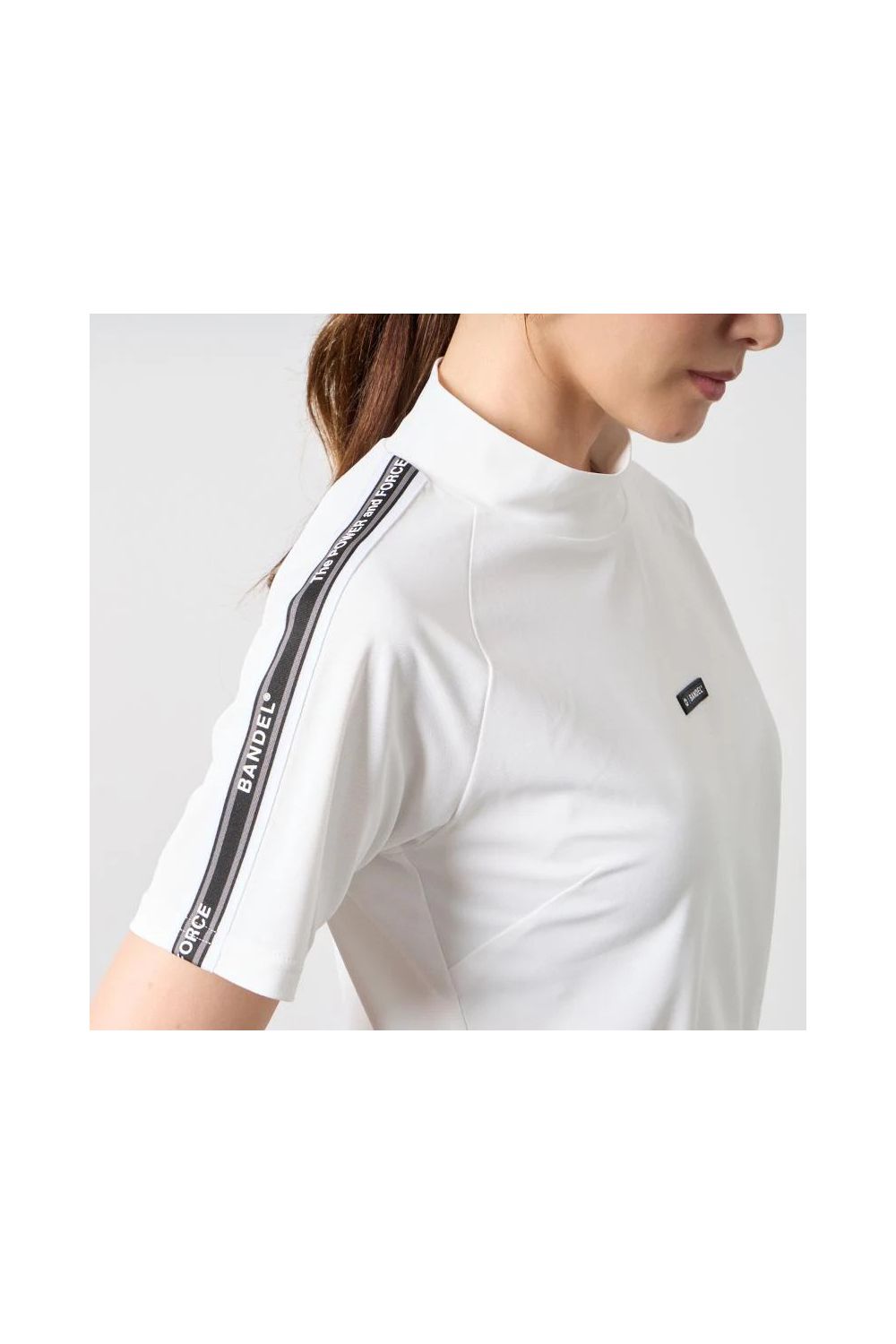 【26SS】 【レディース】 CONCEPT NOTES TAPING MOCK NECK / カノコ素材 デザインテープ モックネックTシャ (ホワイト)