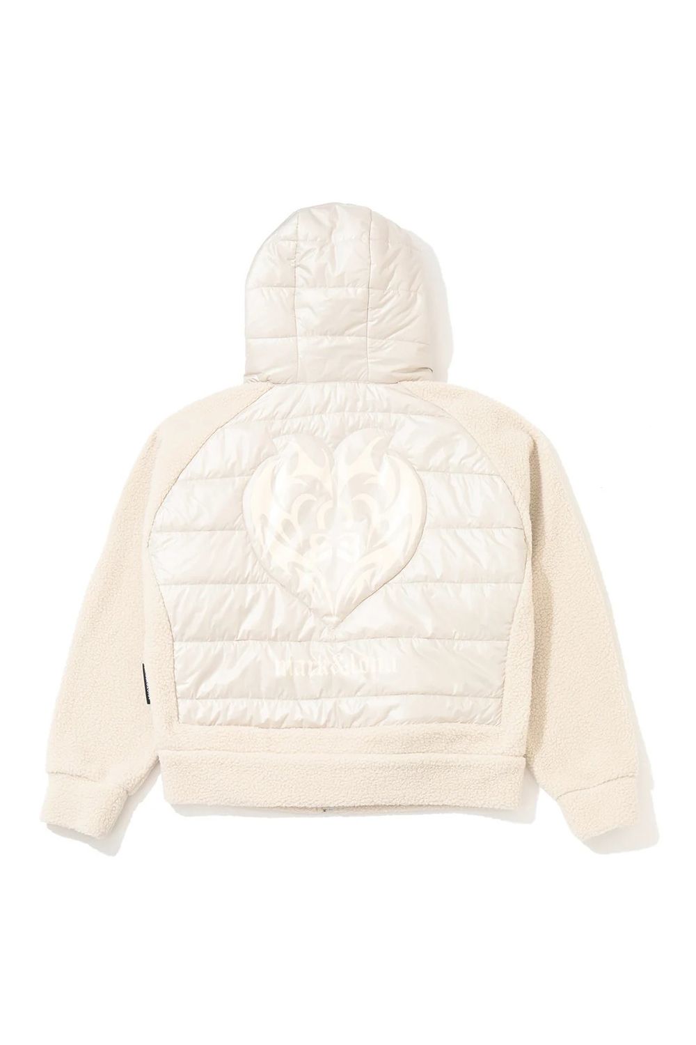 【26AW】【レディース】 ELYSIA HYBRID PADDING JACKET / トライバルハートバックロゴ パディングアウター (ベージュ)