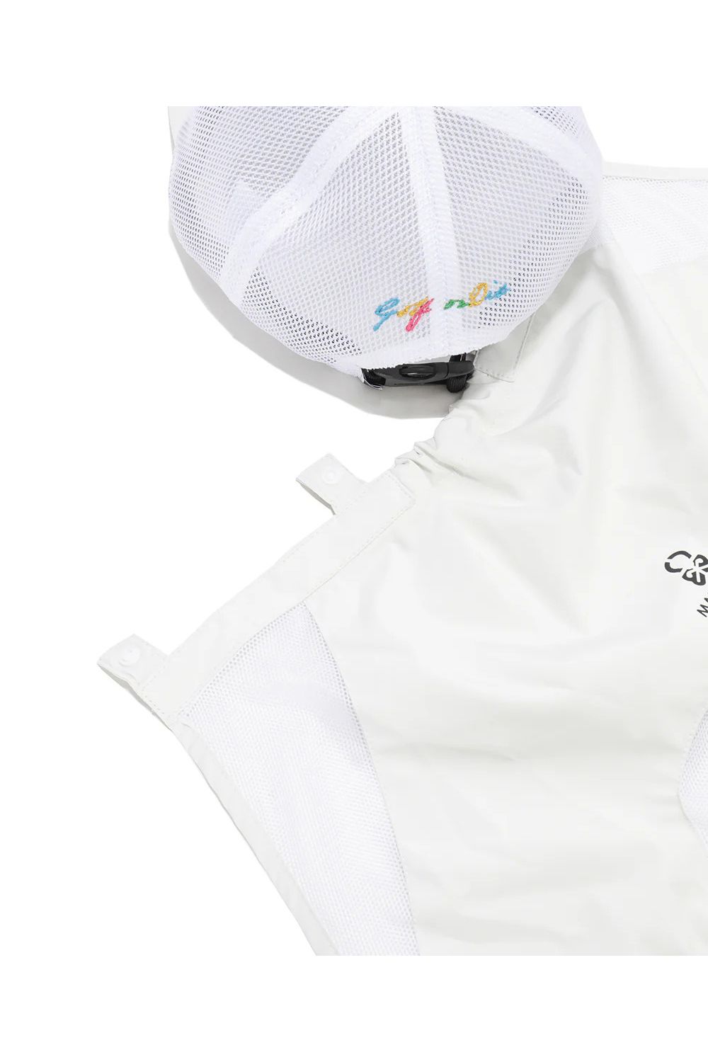 【26SS】 CHOROMA ICON SUN SHIELD CAP / マルチカラー刺繍 サンシールド付き メッシュキャップ (ホワイト)