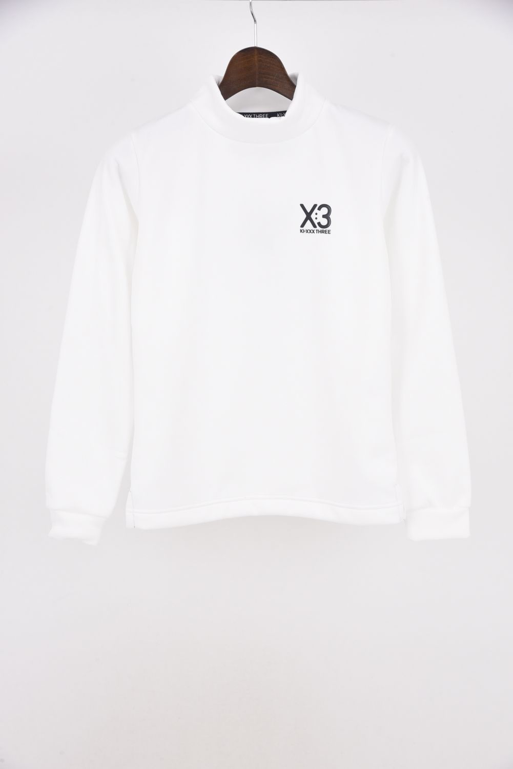 【25AW】【レディース】 KI-XXX THREE BACK LINE LOGO LONG SLEEVE HIGH NECK / バック ライン ロゴ 長袖 ハイネック (ホワイト)