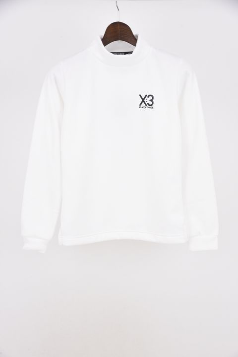 【25AW】【レディース】 KI-XXX THREE BACK LINE LOGO LONG SLEEVE HIGH NECK / バック ライン ロゴ 長袖 ハイネック (ホワイト)