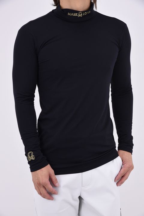 【26AW】 ELEMENT THERMAL TURTLENECK / ゴールドスカルプリント 起毛フリース タートルネックシャツ (ブラック)