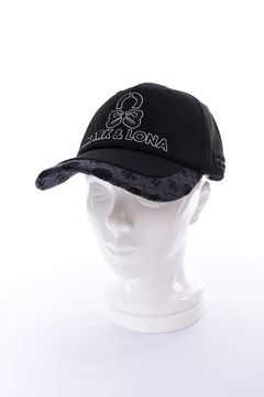 【26AW】 OBLIVION JACQUARD CAP / 3Dブランドロゴ モノグラムパターン刺繍 ベースボールキャップ (ブラック)
