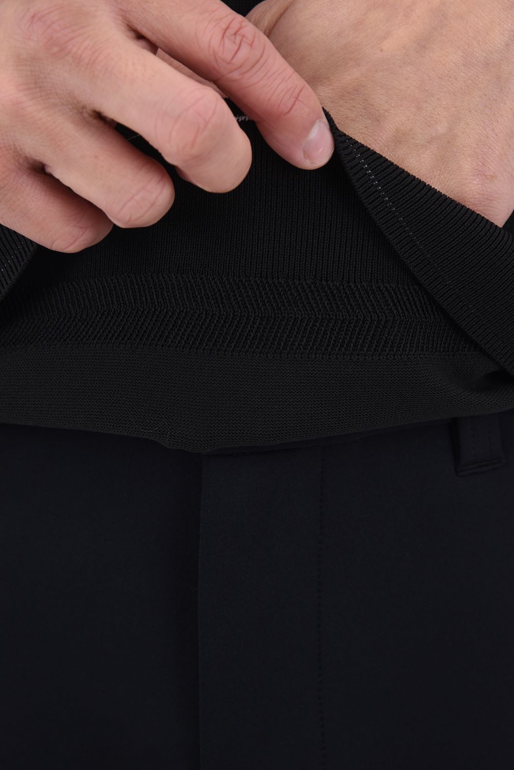 【26SS】 MEN'S WR CREWNECK KNIT VEST / 超撥水糸 ブランドロゴジャカード ニットベスト (ブラック)