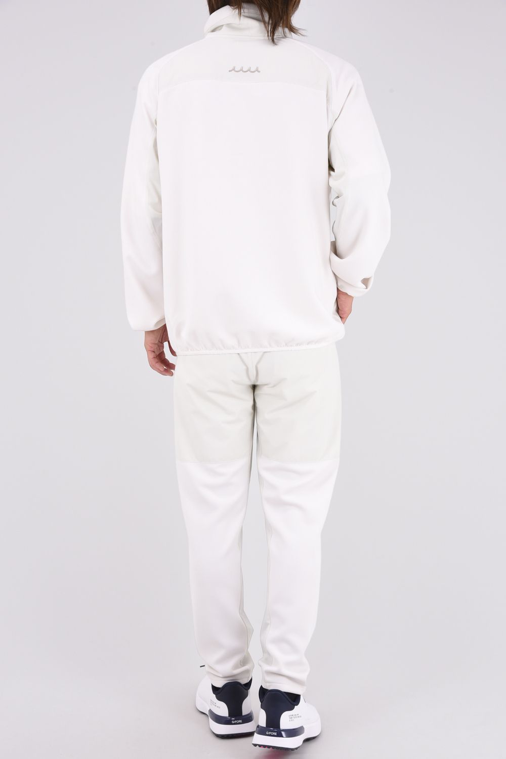 【26AW】 BI-FABRIC TRAINING  PANTS / ダンボールニット 異素材切り替え トレーニングロングパンツ (ホワイト)