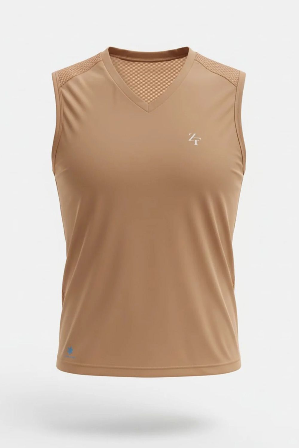 【返品・交換不可】 ICE MESH VNECK sleeveless / Vネック ノースリーブ メッシュ 機能性冷感インナー （ベージュ） (ユニセックス)