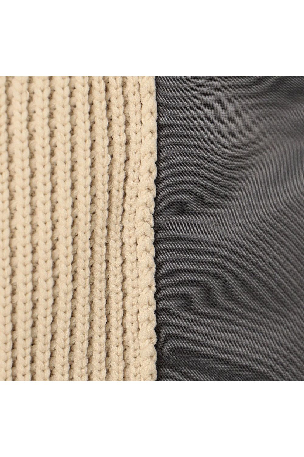 【26AW】【レディース】 WOMEN’S WINDBLOCK DOCKING RIB KNIT SKIRT / 畦編みニット&ナイロンツイル ハイブリッドニットスカート (ベージュ)