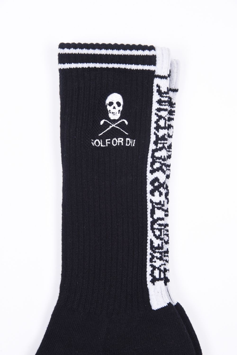【26SS】 BONES CREW SOCKS / ボーングラフィック クルーソックス (ブラック)