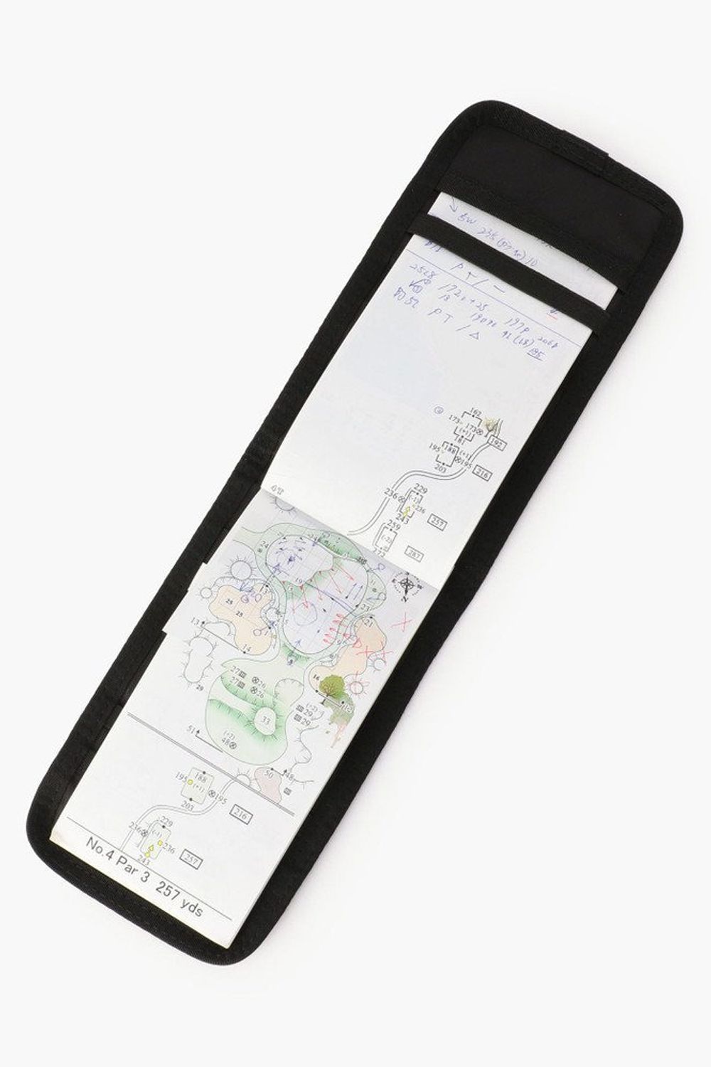 【プレゼント好適品】 YARDAGE BOOK COVER AIR / バリスティックナイロン ヤーデージカバー (ブラック)