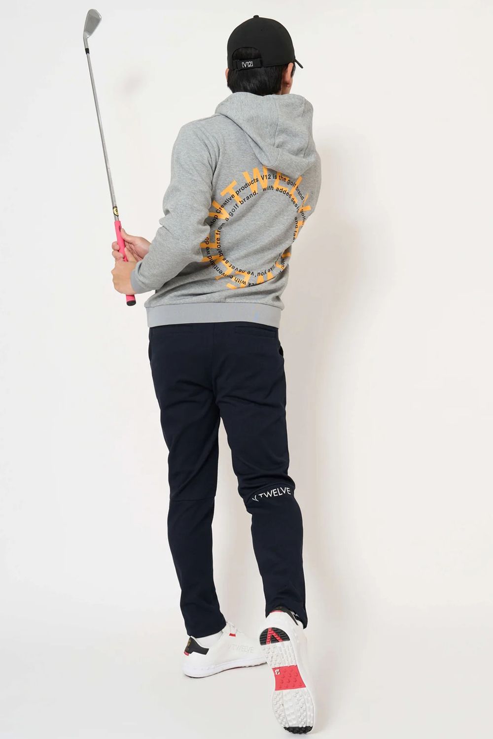 【26AW】 RING LOGO PARKA / ダンボールニット サークルロゴ ジップポケット プルオーバーフーディー (グレー)