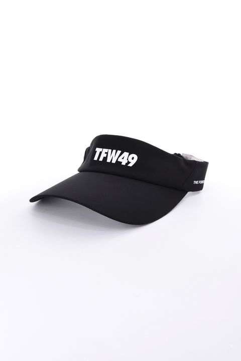 TAFFETA SUN VISOR / ブランドロゴ サンバイザー (ブラック)