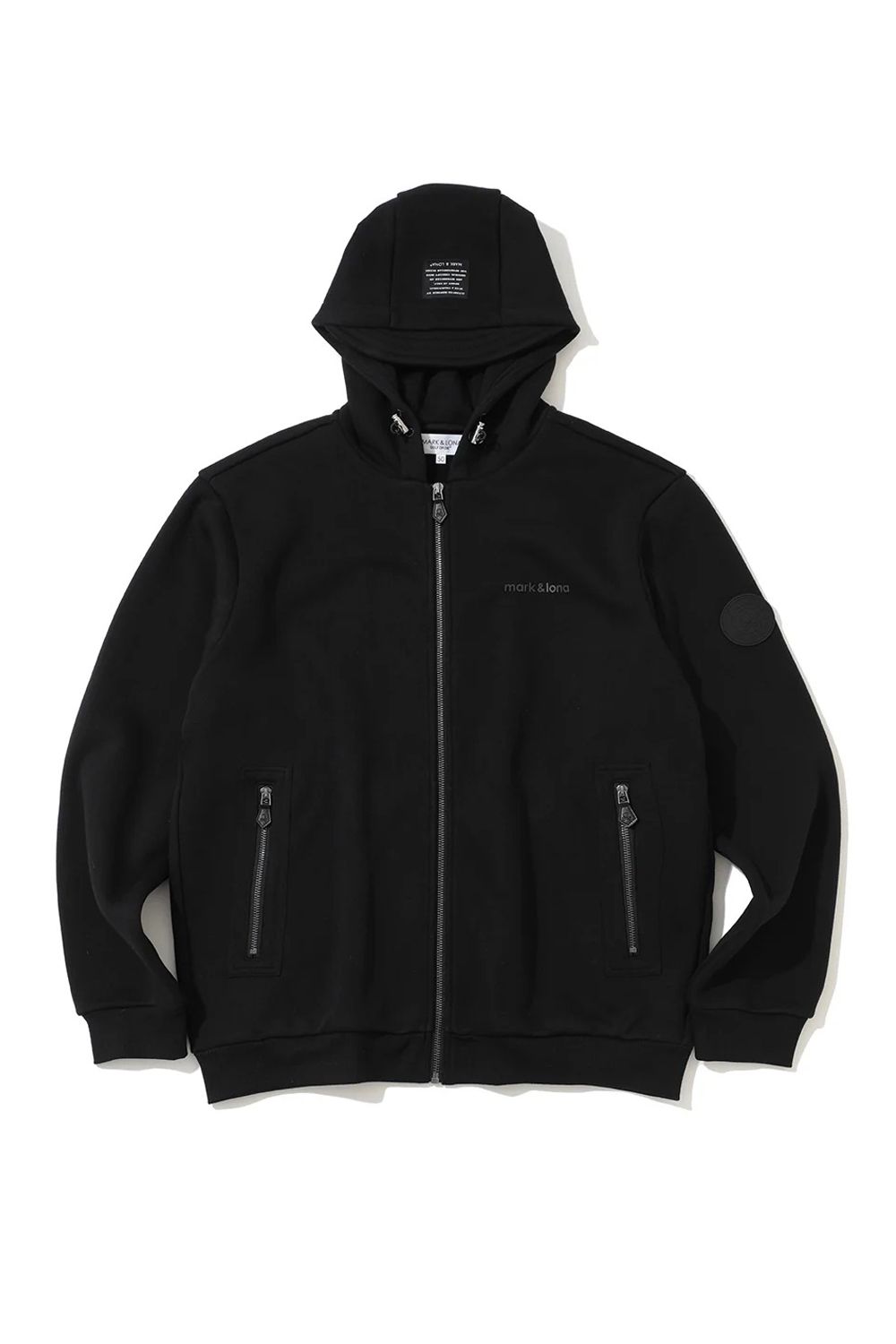 【2025AW】 HOODIE / 裏フリース スウェット素材 ジップアップフーディー (ブラック)