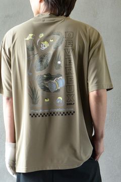 【26SS】 DVG CROCO MOCK T / マイクロカノコ素材 バックプリント モックネックTシャツ (マッシュルーム)
