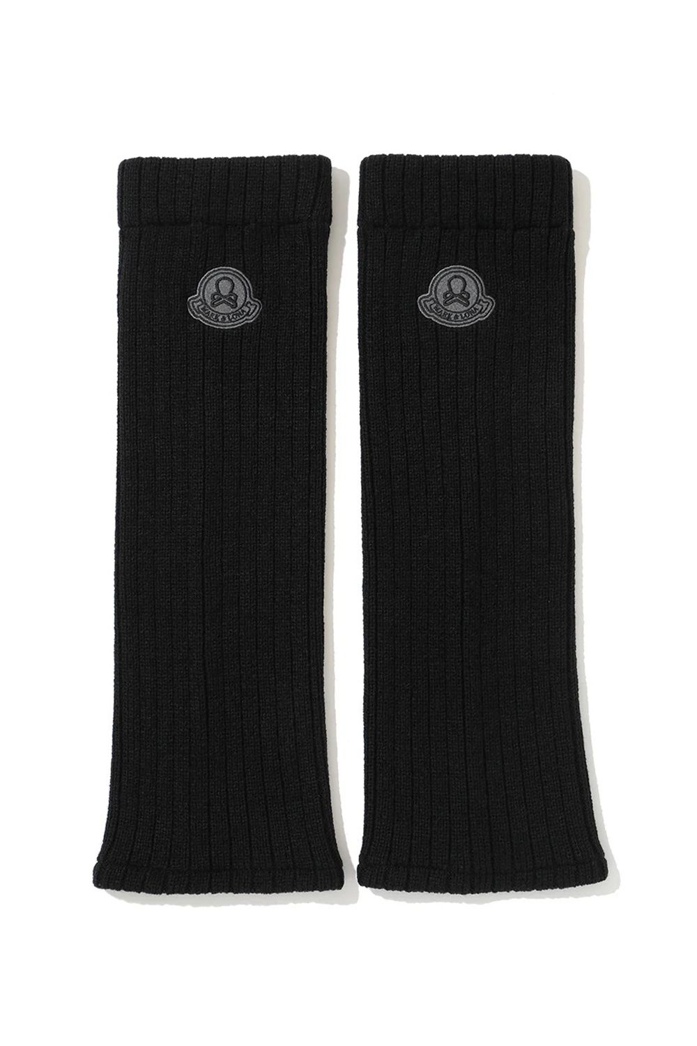 THERMOMIX KNIT LEG WARMERS / ブランドロゴ刺繍 ニットレッグウォーマー (ブラック)