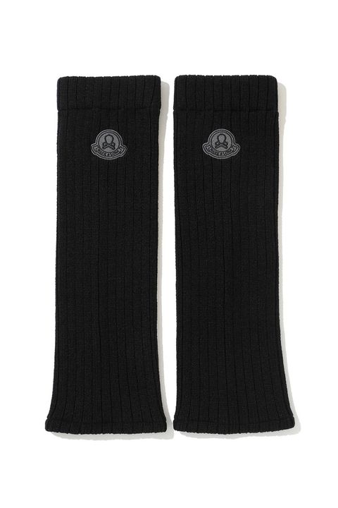 THERMOMIX KNIT LEG WARMERS / ブランドロゴ刺繍 ニットレッグウォーマー (ブラック)