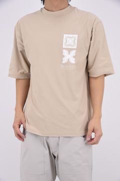 【26SS】 SURF Mockneck S/S(Nalu＆Turf) / NALU＆TURFプリント モックネックTシャツ (ベージュ)