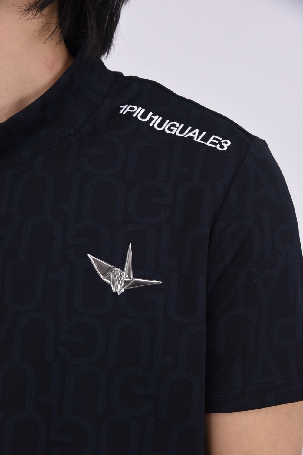 【26SS】 JACQUARD MOCK NECK  / ジャガード モックネック (ブラック)