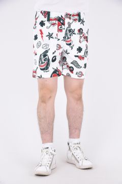 FLASH PATTERN SHORTS / 総柄プリント ショートパンツ グリーン