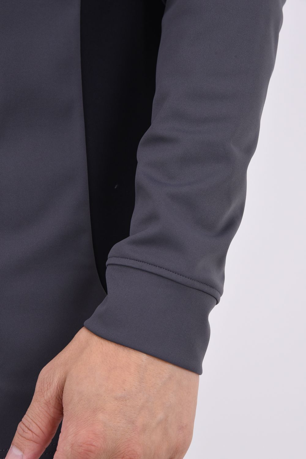 【26AW】 Shoulder Panel Mock NeckLong Sleeve / ショルダーパネル 長袖モックネックTシャツ (グレー)
