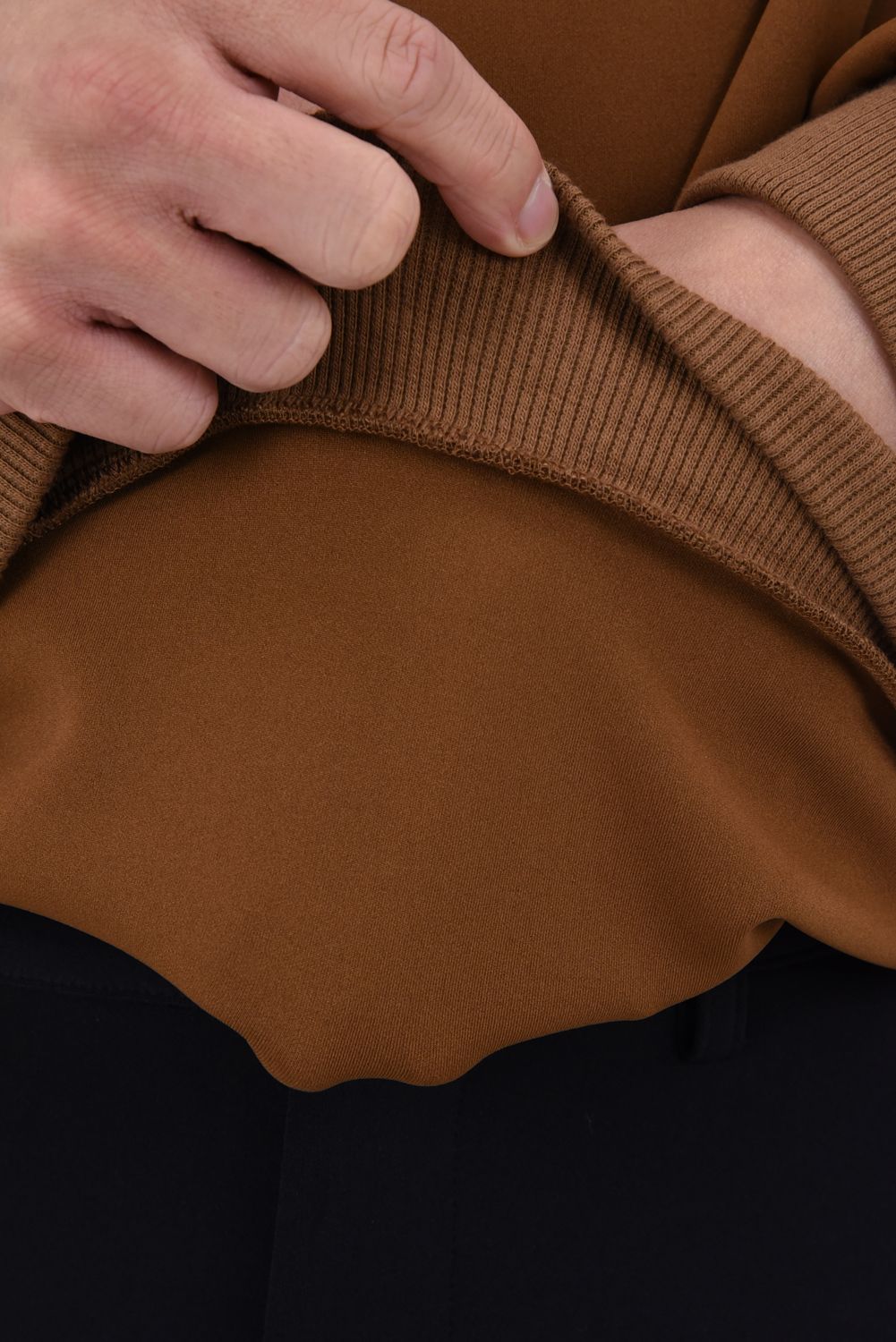 【26AW】 【ユニセックス対応】 JERSEY SWEATSHIRT / ダンボールニット バックプリント スウェットシャツ (ブラウン)