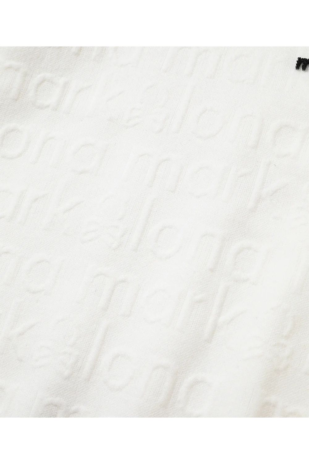 【26SS】【レディース】 MERIDIAN EMBOSS LOGO KNIT / バイカラー エンボス風ロゴジャカード ニットプルオーバー (ホワイト)