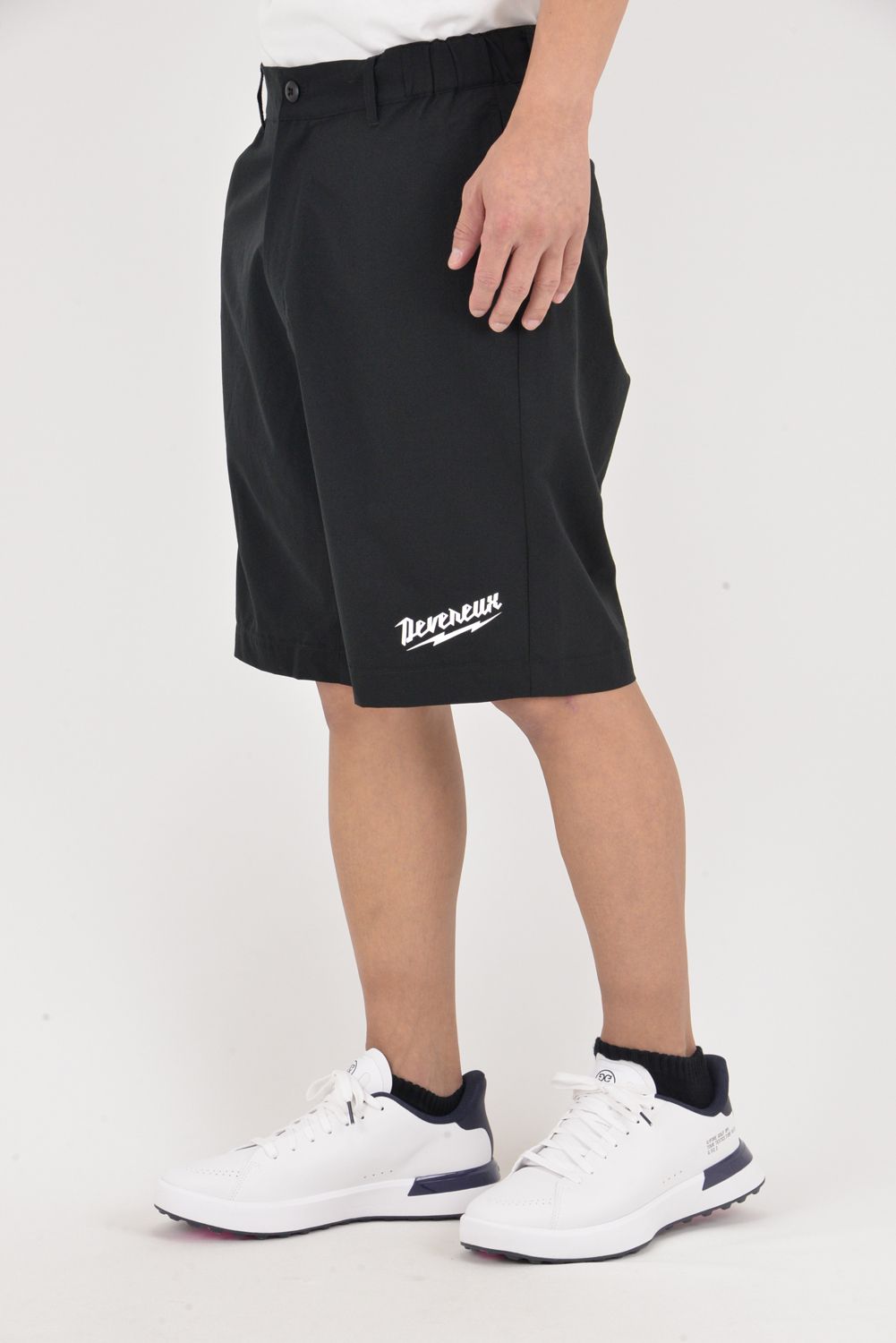【26SS】 DVG LOGO HALF PANTS / ブランドロゴ イージーケア ショートパンツ (ブラック)