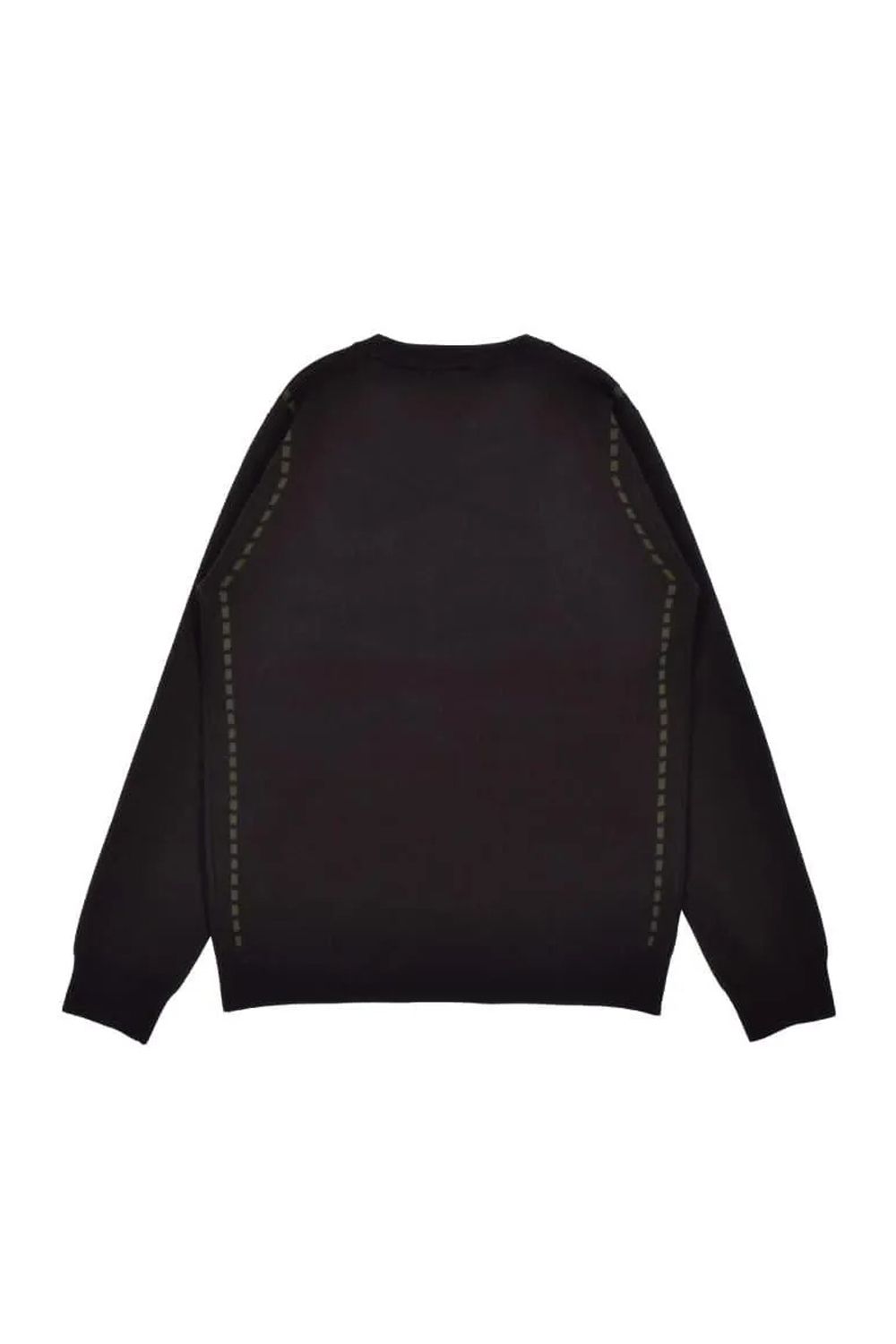【26AW】【レディース】 STITCHING LINE KNIT / ステッチングライン クルーネックニット (ブラック)*