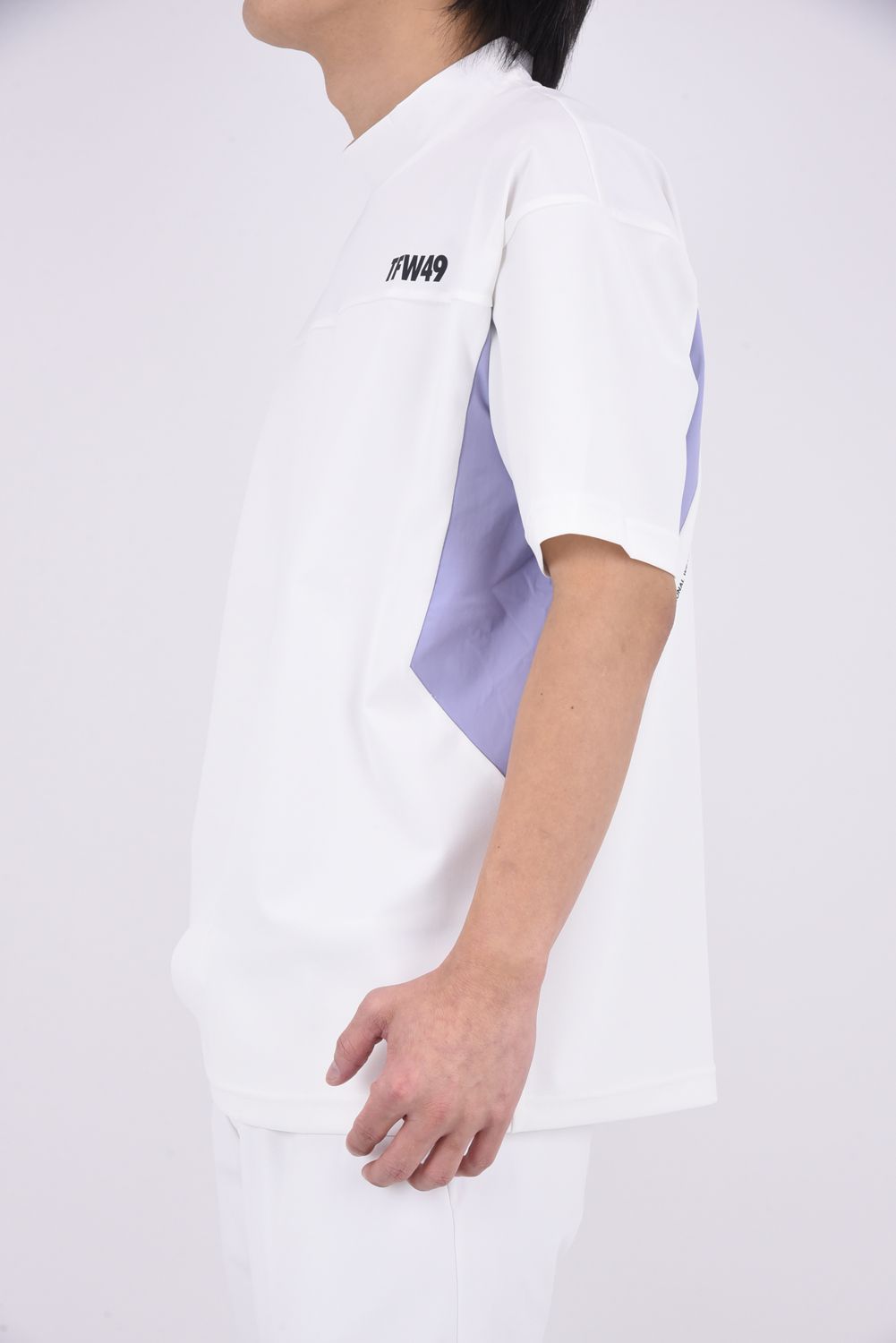 【26SS】 WIDE SHORT SLEEVE MOCKNECK / モックネックTシャツ (ホワイト)