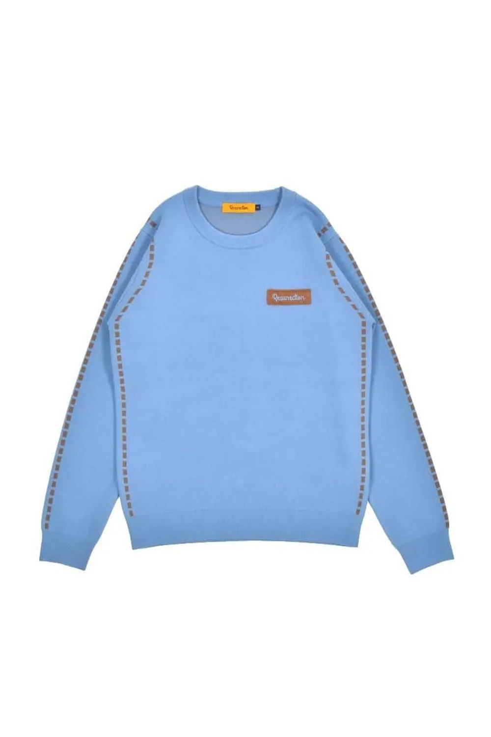 【26AW】【レディース】 STITCHING LINE KNIT / ステッチングライン クルーネックニット (ブルー)*