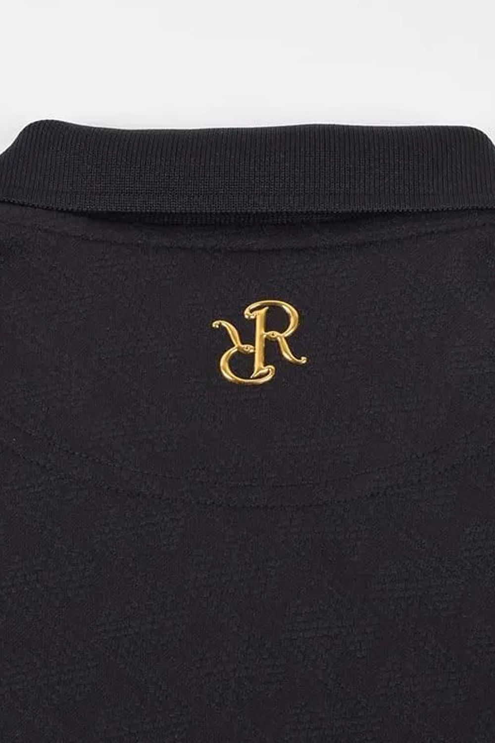 【26AW】【レディース】 GM JACQUARD POLO / オリジナルテキスタイルジャガード ポロシャツ (ブラック)*